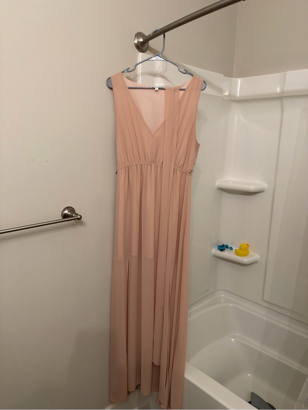 Baltic Born Sleeveless V-Neck Maxi Dress in Blush